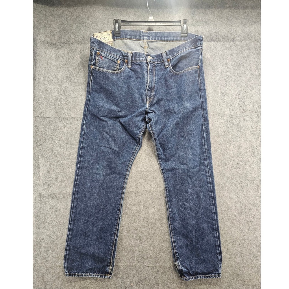 Polo Ralph Lauren Authentic Dungarees Mens 36x30 Blue Straight Leg Denim Jeans